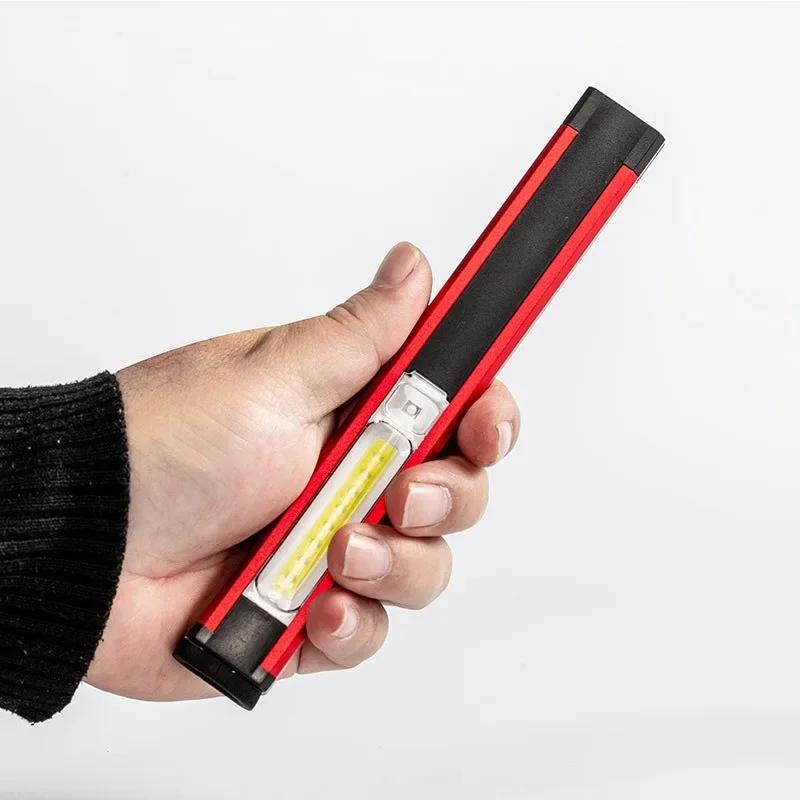 Powerful COB Work Light  USB Rechargeable LED Flashlight Magnetic Torch Emergency Warning Light for Outdoor Camping Car Repair