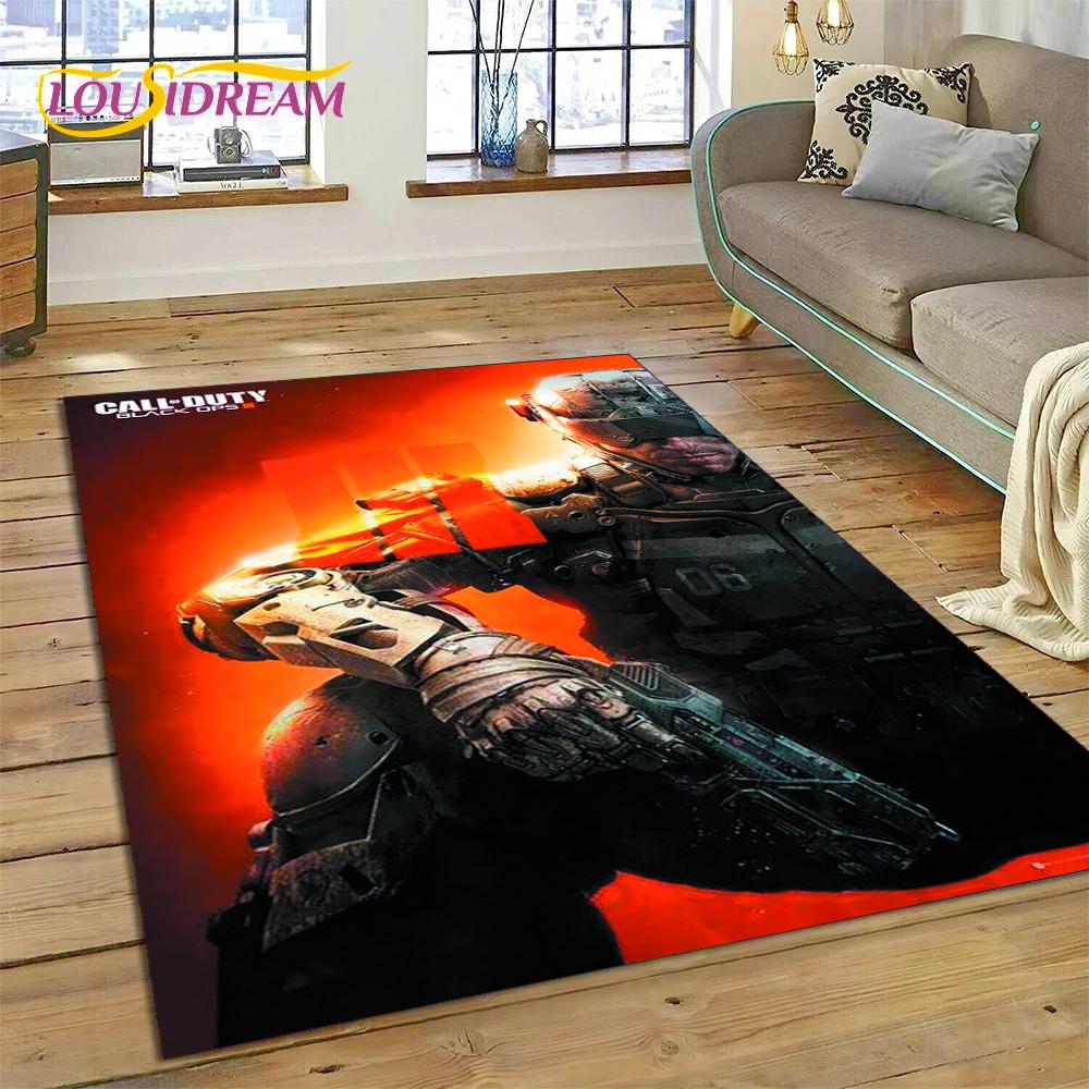 Call of Duty War Game Gamer COD Teppich für Schlafzimmer Wohnzimmer Zuhause Sofadekoration, Kinder Spiel Große Dekoration Bodenmatte Geschenk