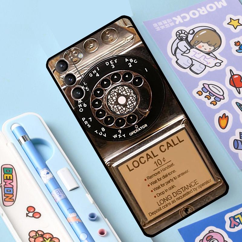 Retro Telephone Rotary Dial Cover For Samsung Galaxy S23 S21 FE S20 FE S22 Plus Note 20 Ultra Note 10 S8 S9 S10 Plus Case