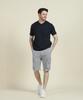 Panicalle Navy Johnny Collar Polo Shirt