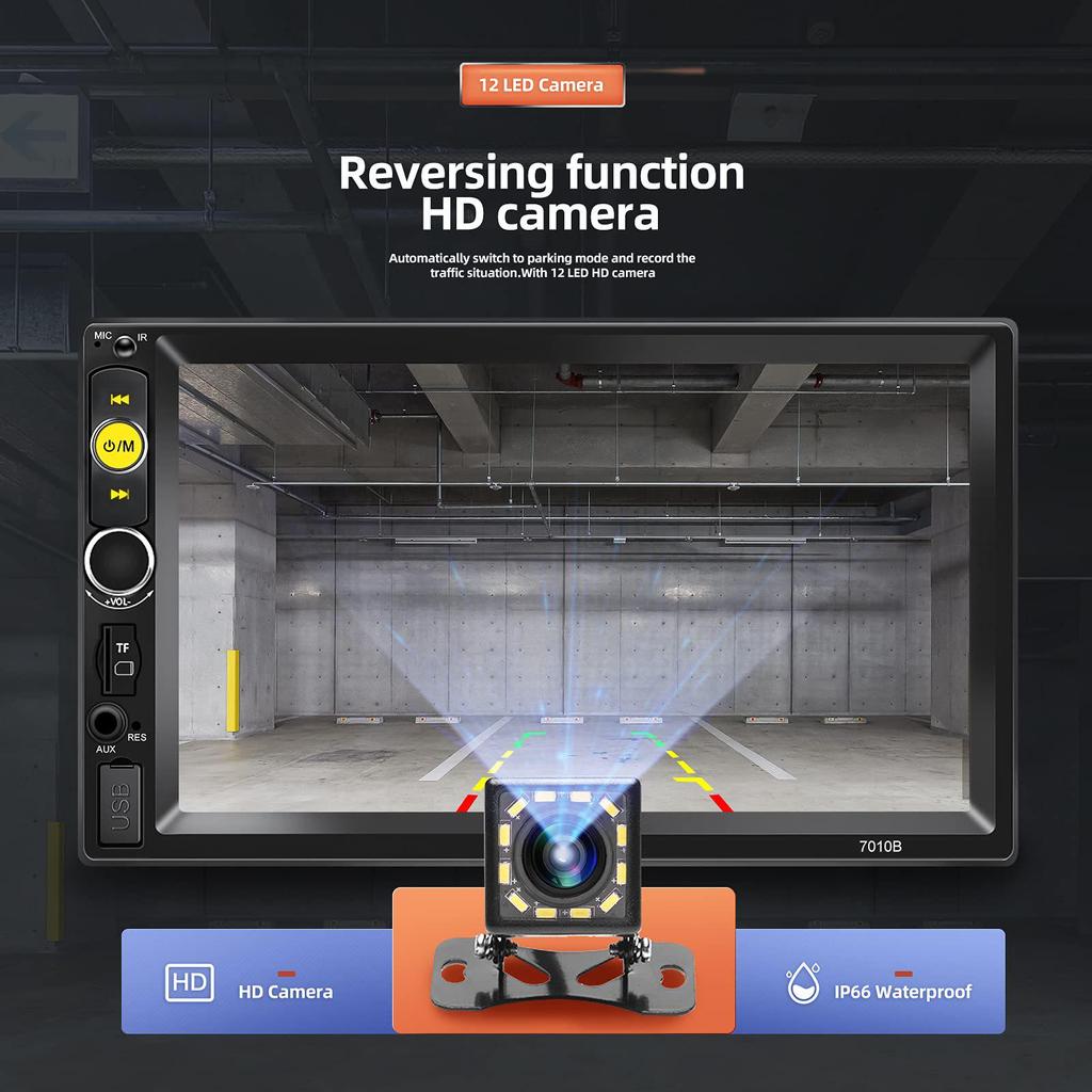 7-Inch Universal Car MP5 Player: HD Touchscreen with Bluetooth & Reversing Camera
