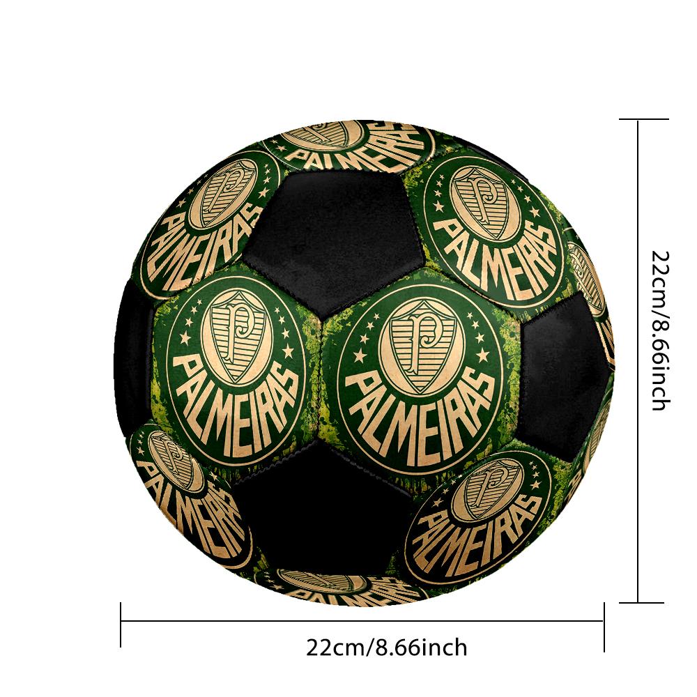 SIZE 5 SE Palmeiras Soccer Ball Colorful All Ages Machine Stitched PVC Competition Ready Durable High-Bounce
