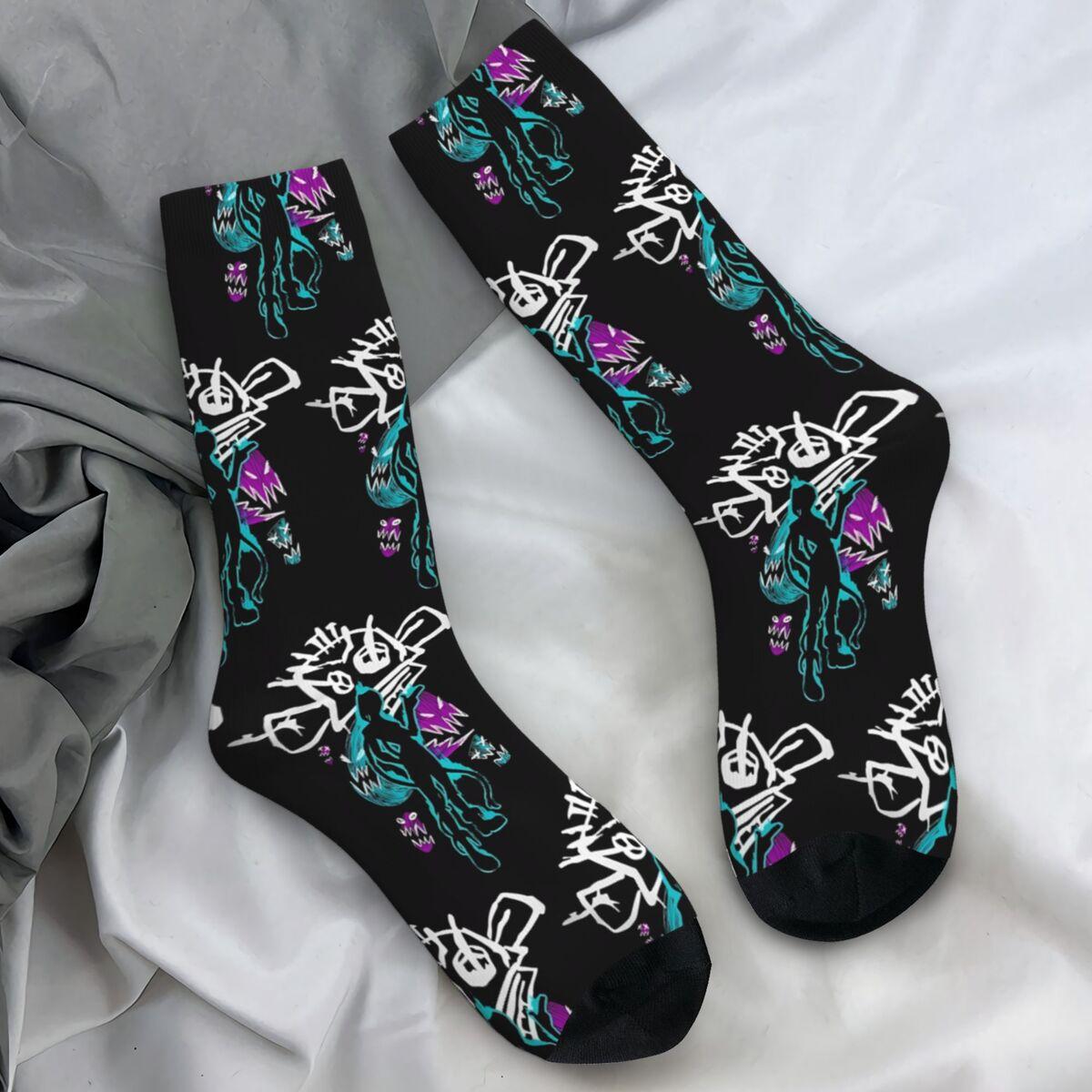 

Аркейн Ви И Джинкс Аниме Чулки Мужские Носки Мягкие Дышащие Забавные Носки Весенние Скейтборд Противоскользящие Индивидуальные Носки Подарок на День Рождения One Size