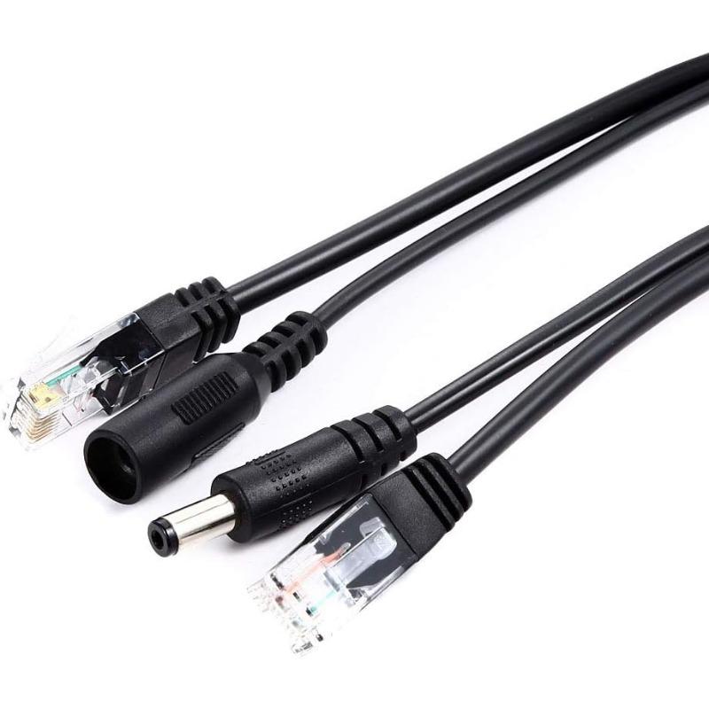 New Passive Power Over Ethernet Adapter Cable POE Cable POE Splitter RJ45 Injector Power Supply Module 12-48v for IP Camea