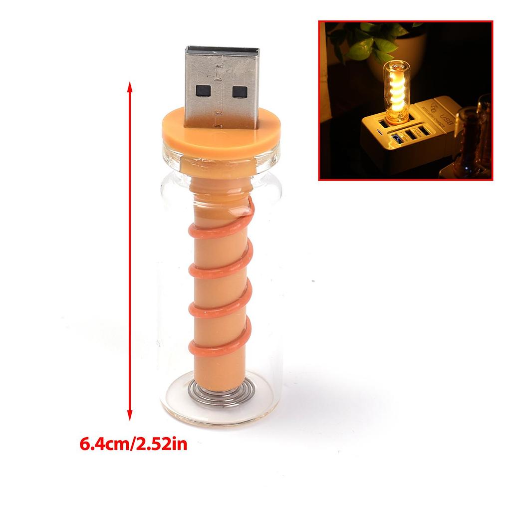 Car USB LED Spiral Filament Touch Dimming Bulb 5V Retro LED Bulbs 1W Night Light Camping Incandescent Decorative LED Lighting