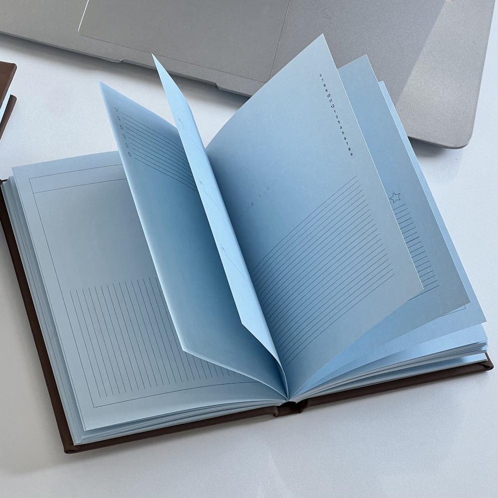 

Kawaii A6 Notebook Chocolate Cover DIY Scrapbook Travel Journal Hard Shell Schedule Planner Book Gift голубика