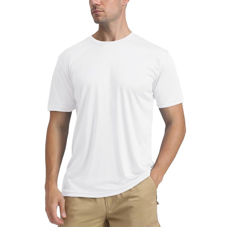 Men's UPF50+ Crew Neck Quick-Dry Sports T-Shirt: European & American Outdoor Spring/Summer Casual Sun Protection