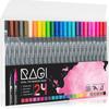Set of double-sided watercolour markers - 24 colours