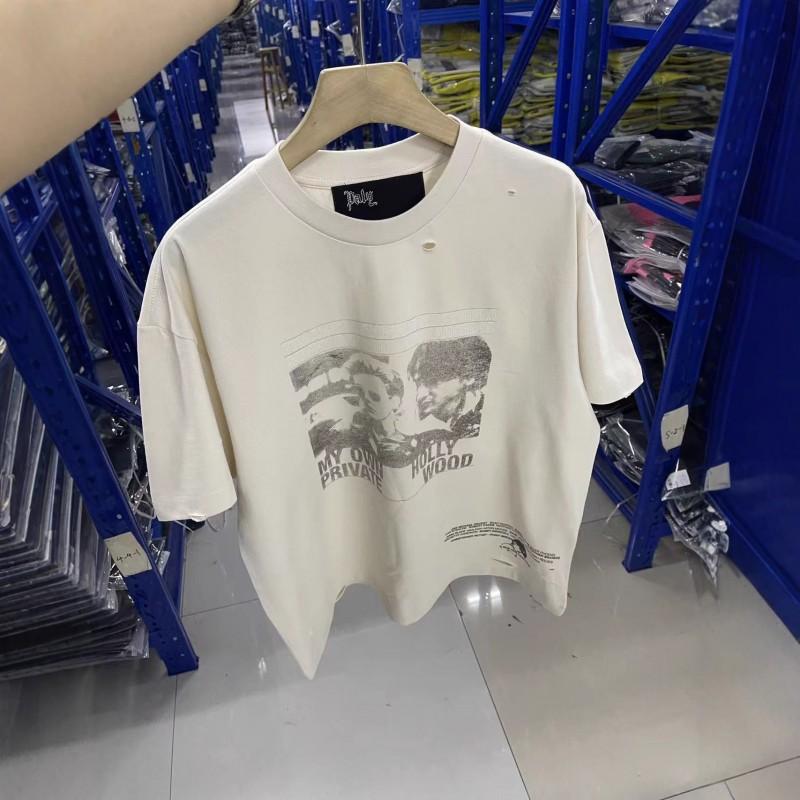 Unisex Casual Cotton T-Shirt With Graphic Print Loose Fit Round Neck Short Sleeve Youth Daily Wear