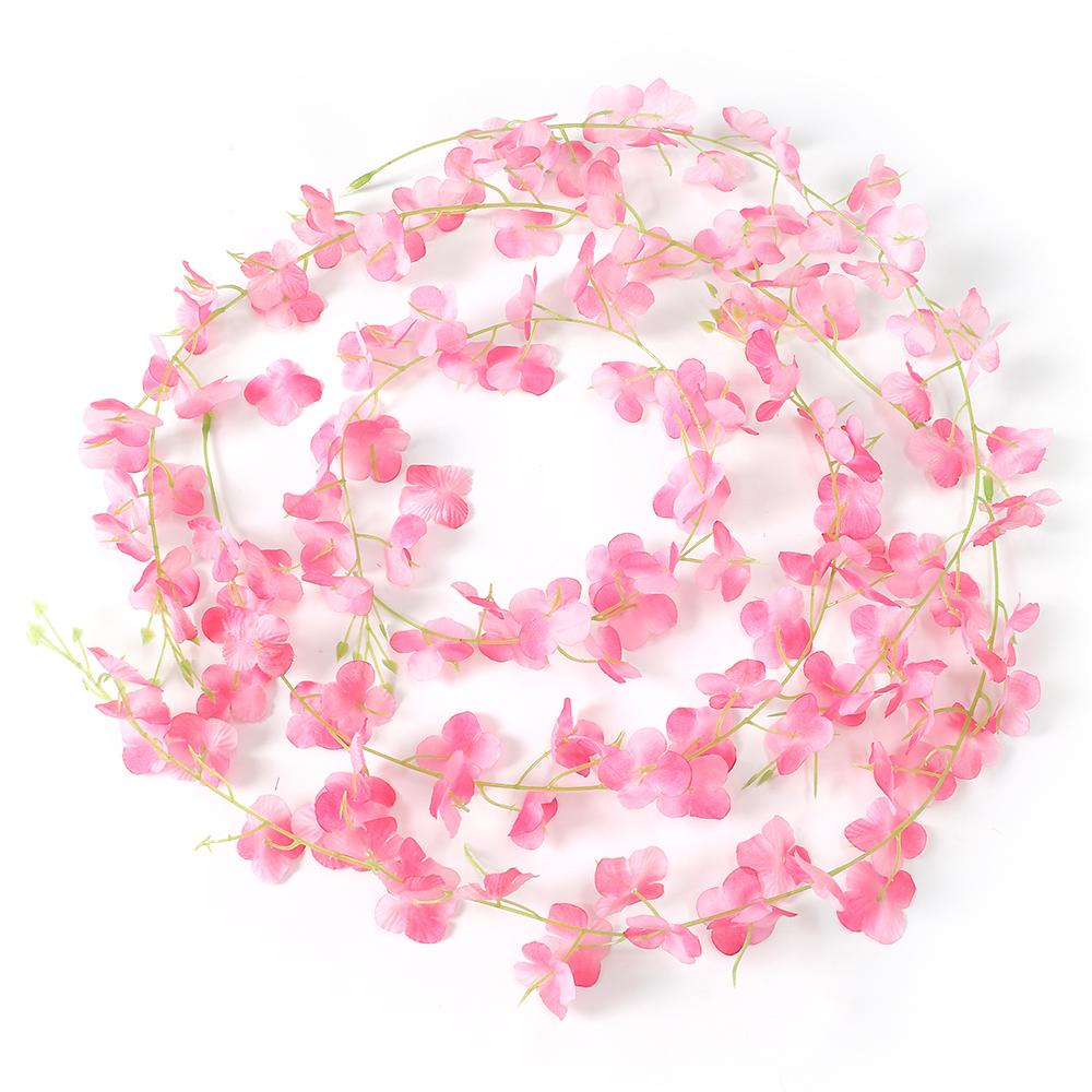 5/10Pcs Violet Artificial Flowers Vine 60CM Fake Flowers for Home Decor Garden Wedding Decoration Bride Craft Wreath Accessory