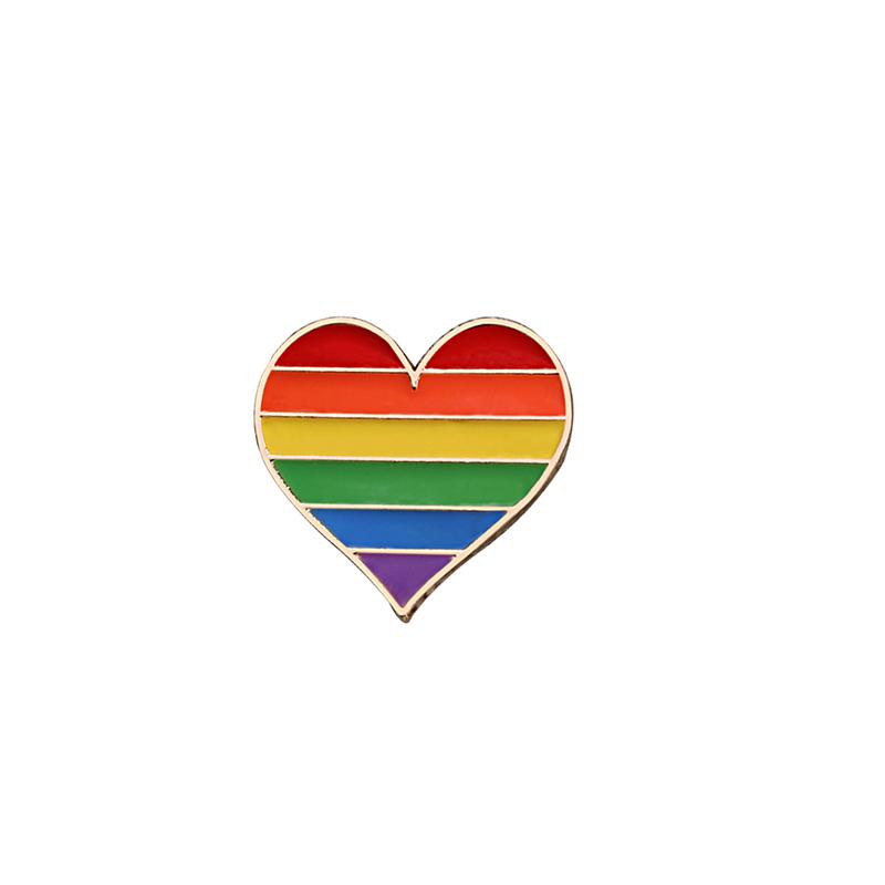Geometric Arc Colorful Rainbow Stripe Creative Brooch for Women Brooches Pin Badges Alloy Backpack Icons Girls Jewelry Gift