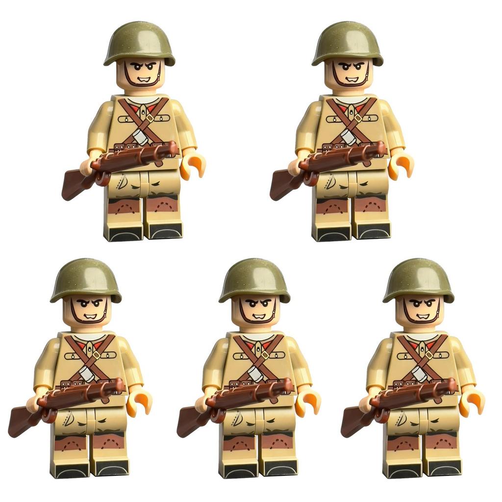 WWII Military Building Block Figures: Special Forces, Eighth Route Army, German & Soviet Army Toy