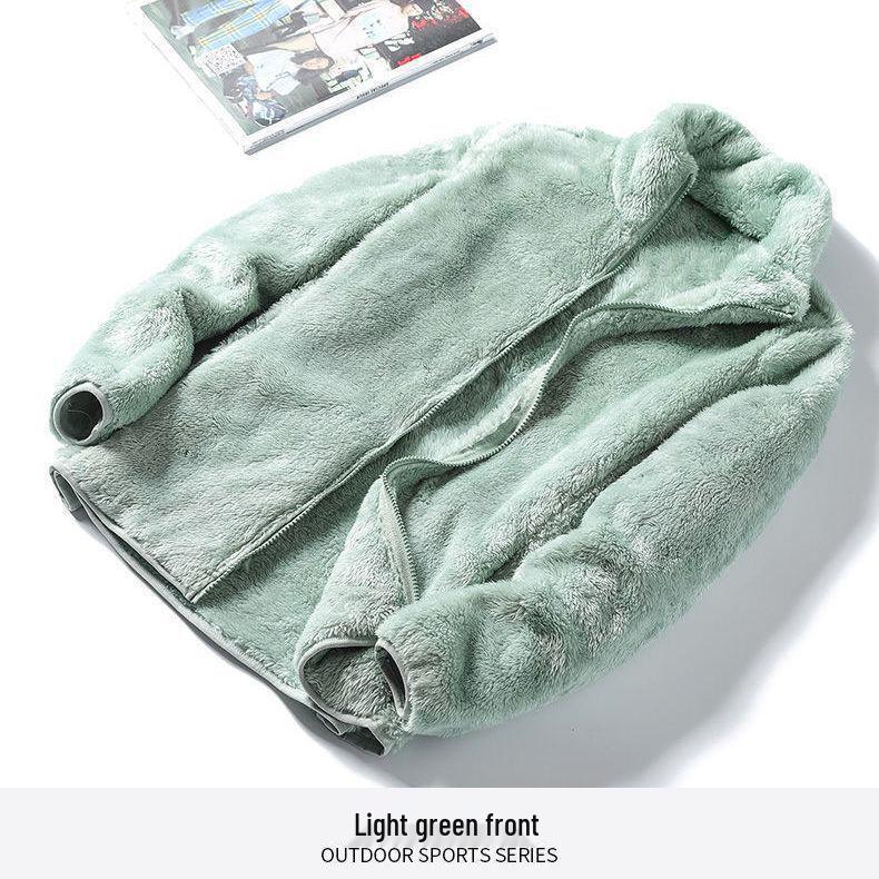 Men's/Women's Double-Sided Fleece Windbreaker: Thickened Jacket for Spring, Autumn, and Winter