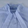 Spring And Summer Lace-Up Waist-Cinching Ribbon Blouse For Women Elegant Tie Neck Linen Button Up Tops