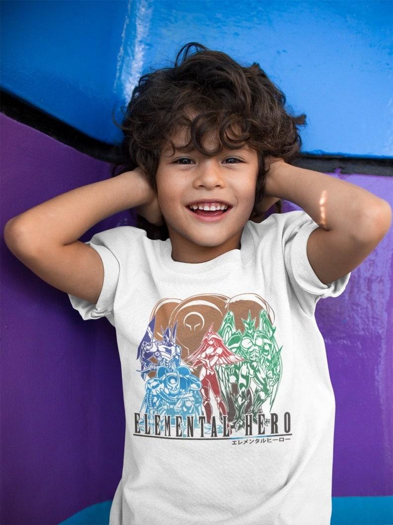 Unisex Elemental Hero in Final Fantasy Style T-Shirt Kids 100