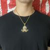 Hip Hop Diamant Engelsflügel Dollar Anhänger Halskette Mode Persönlichkeit Herren Iced Out Herrenschmuck