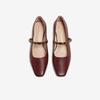 TATA Retro Mary Jane Sheepskin Flat Shoes