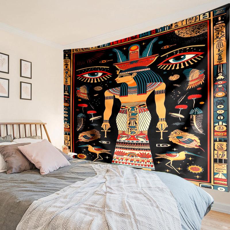 Ancient Egyptian Hieroglyphics Tapestry Room Decoration Wall Hanging for Living Room Bedroom, dormitory, Birthday and Christmas gifts