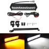 Motorcycle Headlight Light Handlebar LED Light Bar Set 60W LED With switch Kit Fits Most 7/8” Handlebars White Yellow Flicker