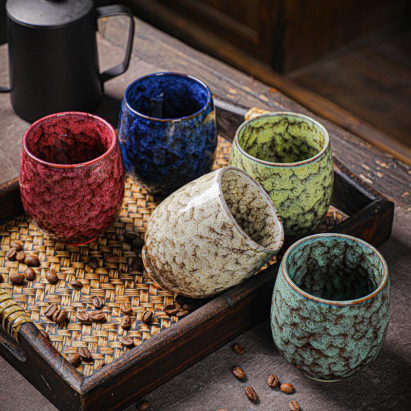 Kiln Change Wuxing Cup Teacup Large Ceramic Master Cup Jianzhan Tianmu Glaze Kung Fu Tea Set Gift Box Set