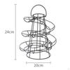 Spiral Egg Dispenser Holder Space Saving Iron Large Capacity Storage Basket Display Rack for