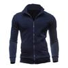 Heren Slim Fit Volledige Rits Hoodie Casual Jas met Lange Mouwen