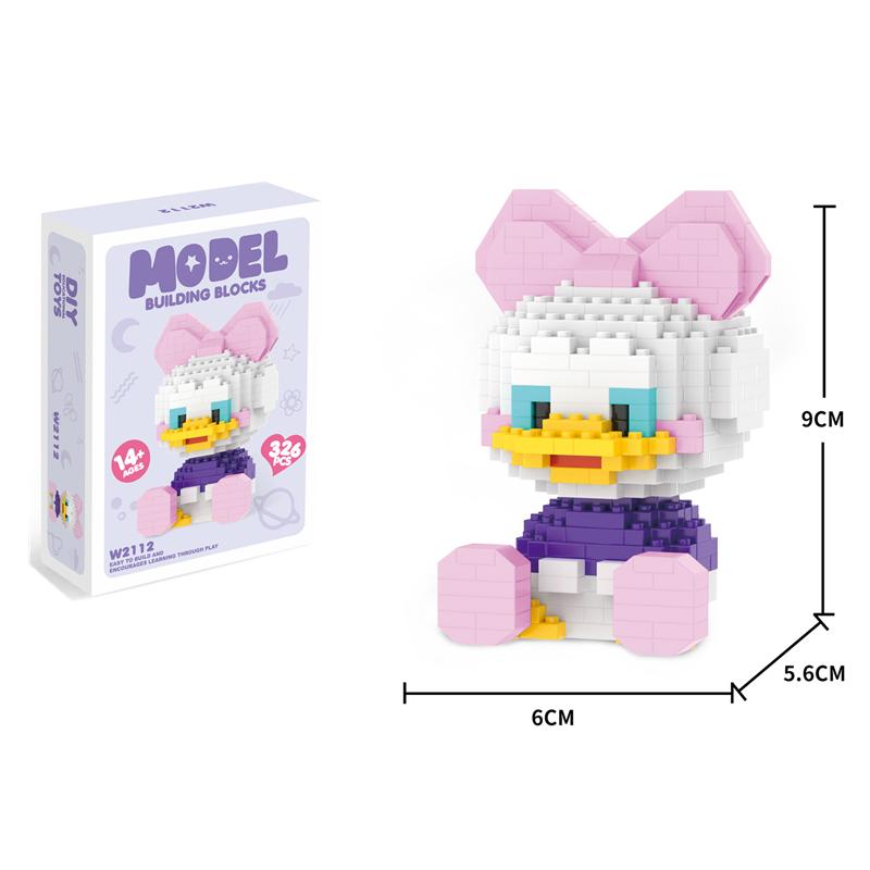 Animation Building Blocks Mickey Minnie Don Puppy Cartoon Model Miniature Building Blocks Action Doll Children s Toy Christmas G NO BOX