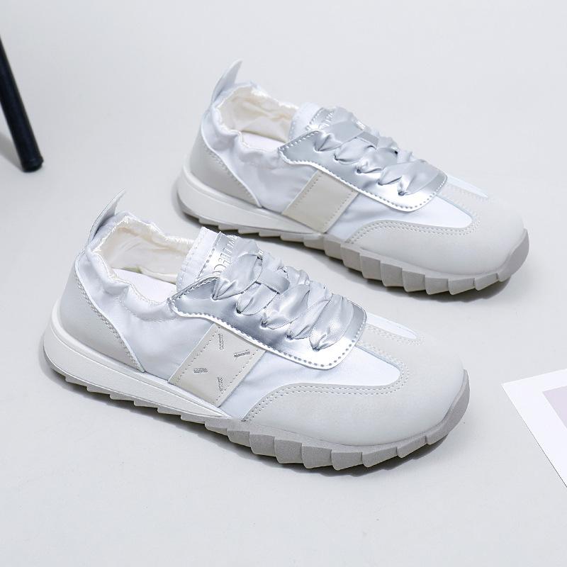 

Новые летние дышащие белые туфли в корейском стиле, женские повседневные туфли с низким берцем, туфли на платформе, туфли на платформе XQ-H709 35