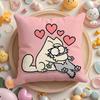 Hot-Cartoon S-Simons-Cat Pillow Case Short Plush Double-Sided Printing Home Machine Washable In Warm Winter Cushion Cover