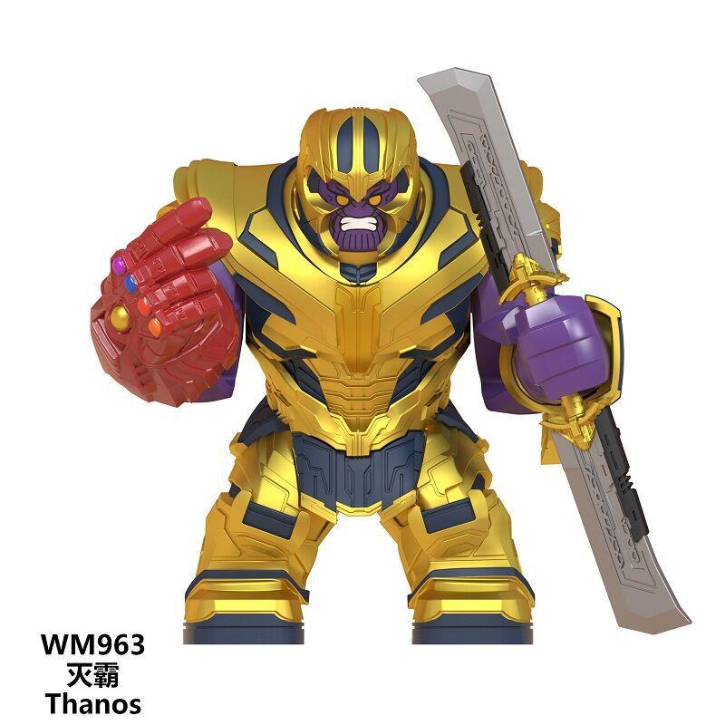 Marvel Avengers Superhero Thanos Thor Captain America Building Blocks Toys Minifigures