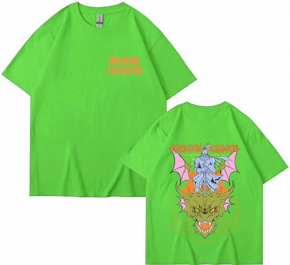 

Imagine Dragons KNIGHT DRAGON World Tour Merch Tshirt Men Women Harajuku Aesthetic Hip Hop Tops T Shirts Summer Comfort T Shirt 3XL
