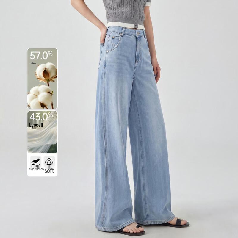 Women's Azure Holiday Tencel Wide-Leg Jeans