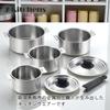 Saucepan Set with Detachable and Gas and Induction Made In Includes Original Tag J-kitchens 4-Piece Handles, Anti-Roll Lids, 14cm, 16cm, 18cm, 20cm,