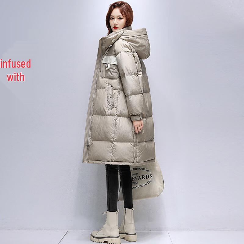 Yaya Women's Fashion Long Hooded Down Jacket