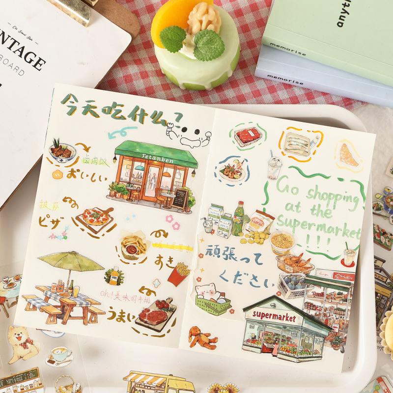 20Pcs Delicious Baking Snacks Theme Sticker Book Dessert Bread Journal DIY Decor Supplies