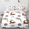 Lion King Queen Duvet Cover Watercolor Animal Bedding Set for Kids Teens Adults Colorful Wildlife 2/3pcs Polyester Quilt Cover