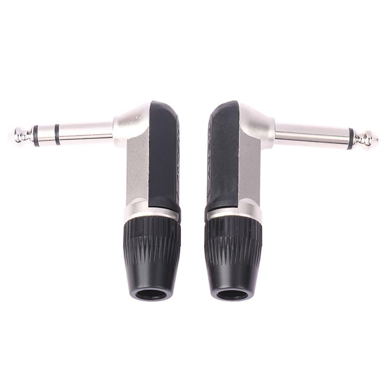 Rean Buchse 6,35 mm TS TRS 90° L-förmiger Winkelstecker Stereo / Mono 2 3-polig 6,5 1/4 Mikrofon Gitarre Audio Nys207 208