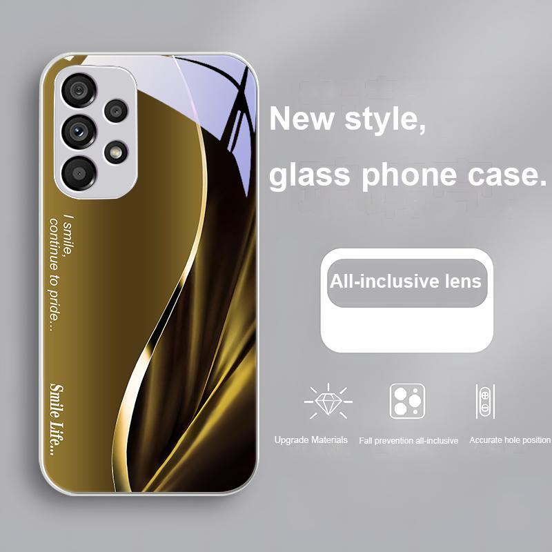 Continue Bean Green For Samsung Galaxy Note 8 9 S10 Plus S20 S21 FE S23 Ultra A70 72 73 50 51 52 53 Tempered Glass Phone Case