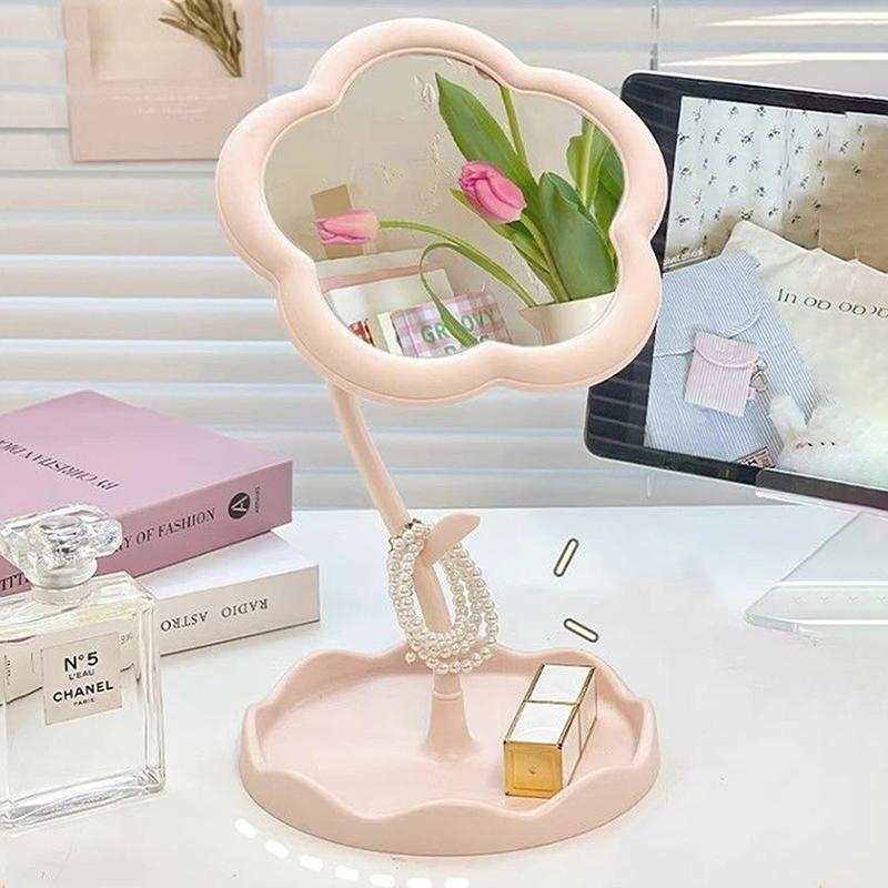Desktop Sunflower-Shaped Makeup Mirror Rotatable, Detachable, and Hanging HD Mirror for Dressing and Jewelry Display