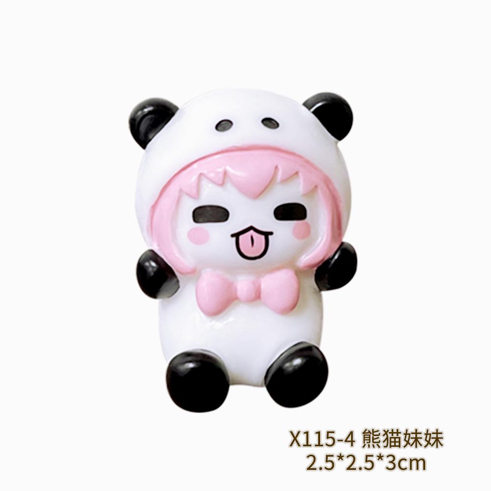 Cute Mini Panda Car Ornaments DIY Decoration Doll Car Interior Accessories Toy Garden Desktop Household Decoration Gifts New