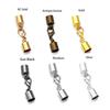 10pcs/lot Leather Cord Bracelet Lobster Clasps Hooks 2.5 3 4 5 6 7 8 9 10mm Crimp End Tip Caps Connectors For DIY Jewelry Making