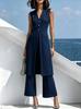 1116 European and American women's clothing Elegant gray long vest and pants two-piece suit