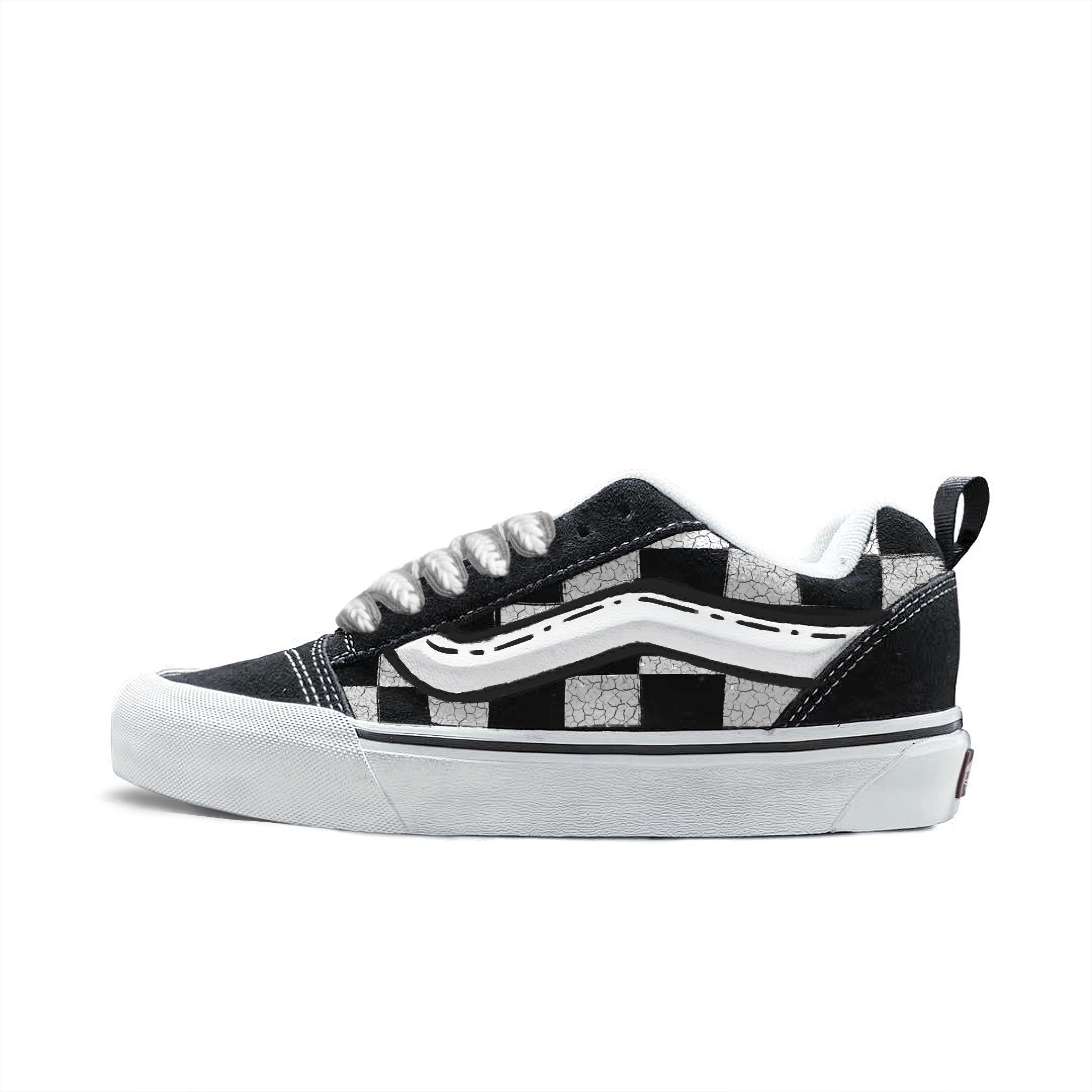 

Vans Knu Skool Abrasion Resistant Low top Skateboard Shoes Unisex White VN0009QC6BT1(Team613-) 39