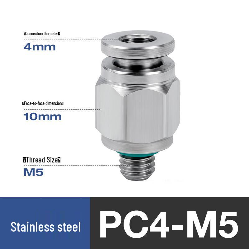 Xinguani 304 Stainless Steel Quick Connect Pneumatic Air Pipe Fittings