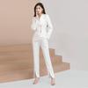 Completo Moderno da Donna Tinta Unita Slim Fit Completi Formale da Lavoro Business da Donna Set 2 Pezzi Giacca+Pantaloni Blazer Pantaloni
