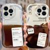 Coffee Lover Americano Print Wave Case for iPhone 17 Air 16 E 15 14 Plus 13 12 Mini 11 Pro Max Silicone Shockproof Covers Funda