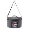 Hat Clothes Storage Bin -Handle & Shoulder Strap Round Cowboy Hat Box Foldable Hat Organizer Bag for Travel and Closet Storage
