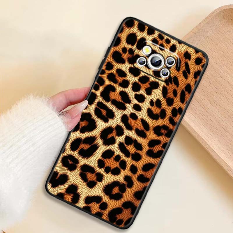 

Luxurious leopard print pattern Phone Case For Xiaomi Mi Poco F3 F4 F5 F6 X3 X4 X5 X6 X7 M3 M4 M5 M6 M7 GT Pro 5G Black Poco M6 5G