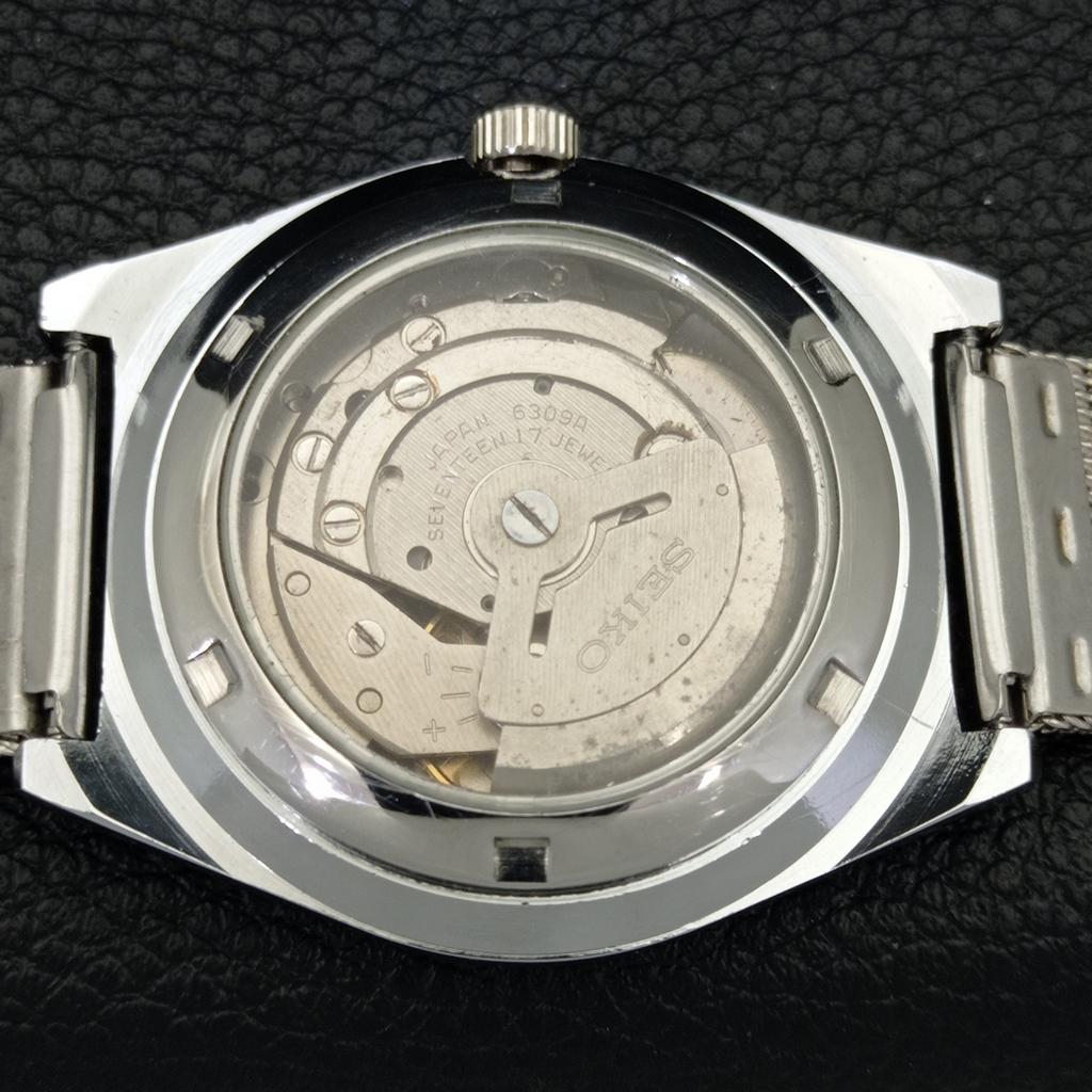 JAPAN VINTAGE SEIKO 5 AUTOMATIC REFURBISHED MENS BLACK DIAL WATCH A440666-4 Sk-a440666