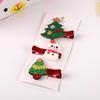 Christmas Baby Hair Clips: Cute Santa Cartoon Set